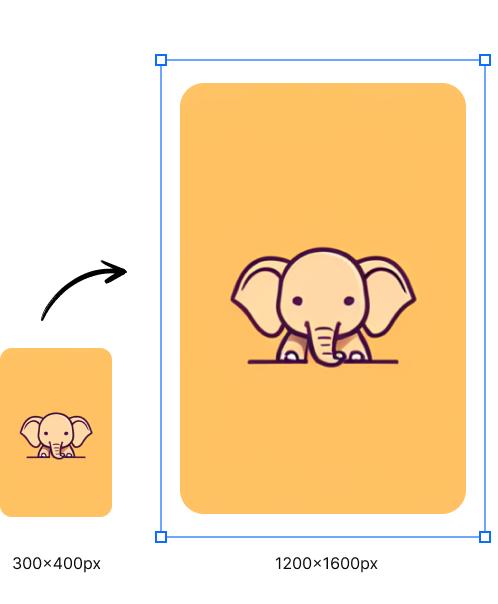 Upscaling an image for higher-resolution output