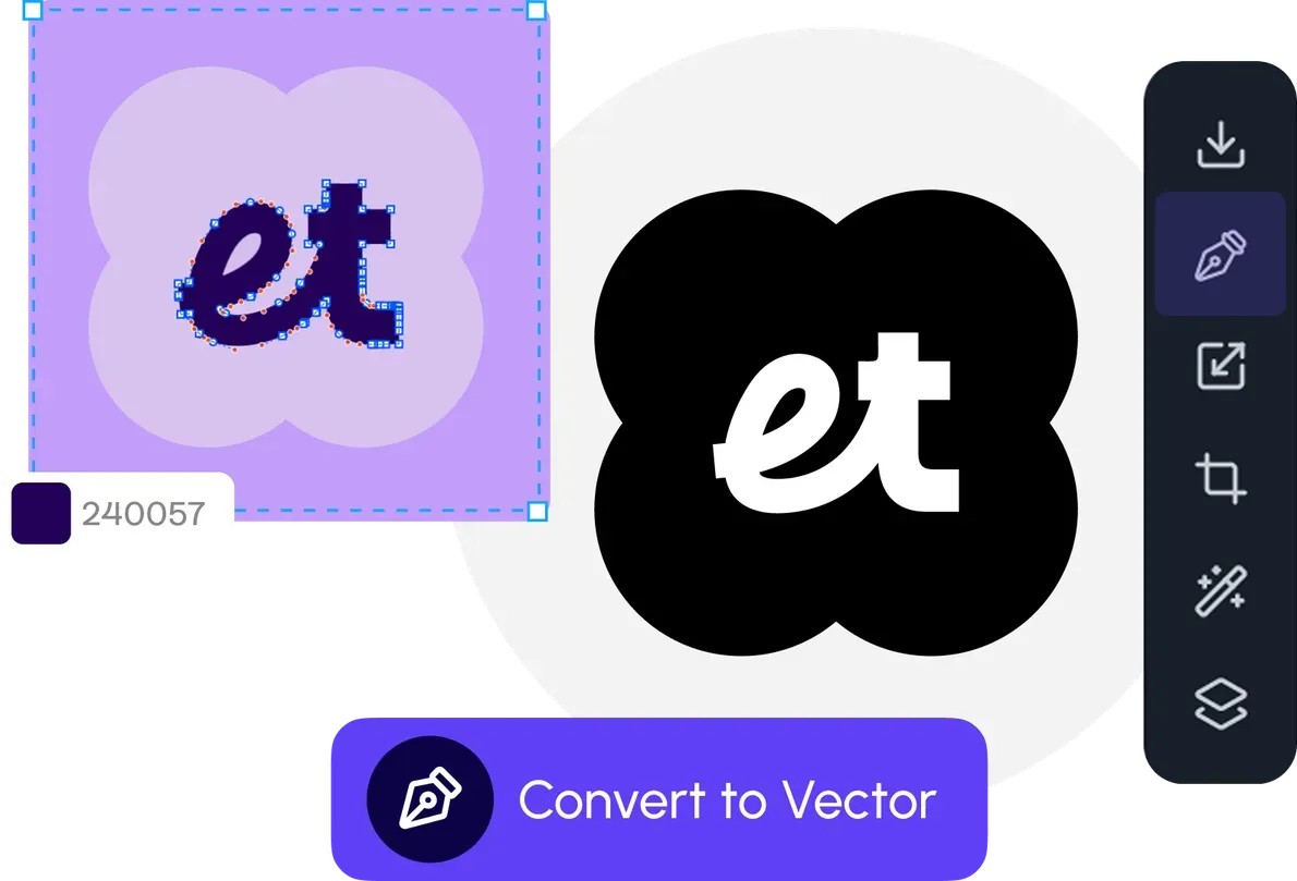 Vector editing tools and canvas controls for precise design work