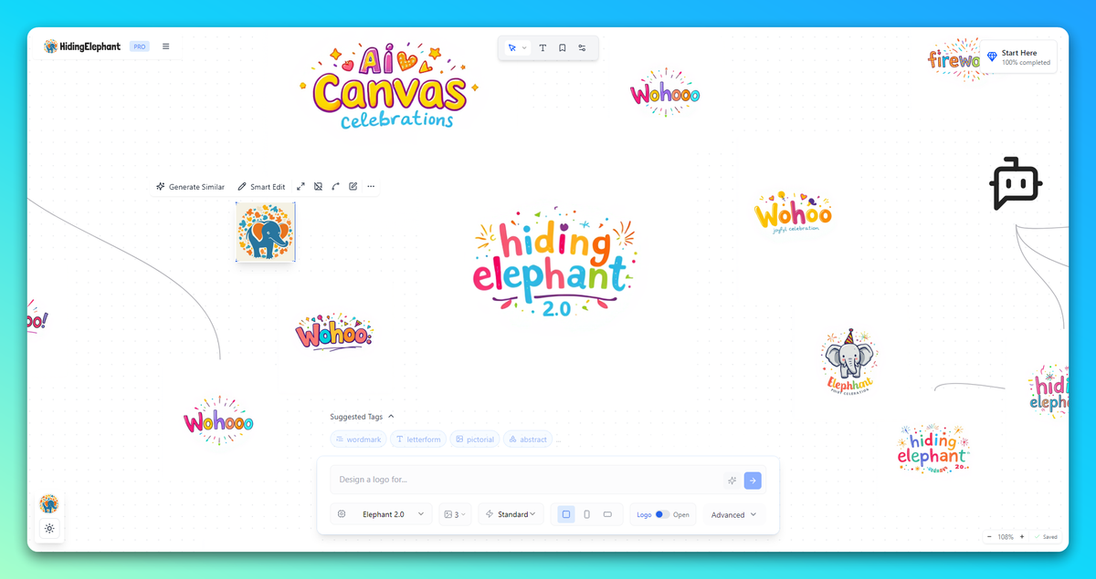 Hiding Elephant 2.0: The Unlimited AI Design Canvas, Reimagined